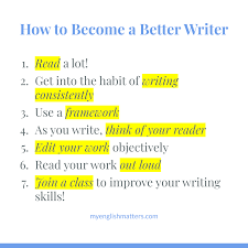 How to Become a Good Writer