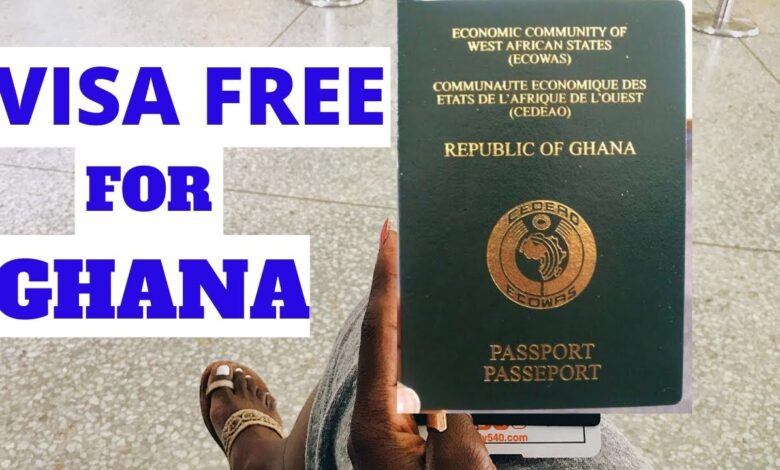 Full list of visa free countries for Ghanaian passport holders